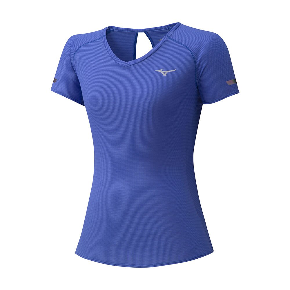 Camiseta Mizuno Running DryAeroflow - Mulher - Azuis - UCHLO7823